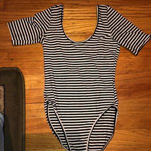 Striped Low-Back Bodysuit